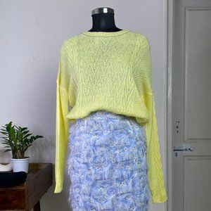 Yellow Reverse Cardigan Top